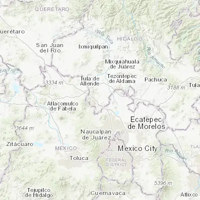 Map showing location of Tianguistengo (La Romera) (19.914170, -99.325830)