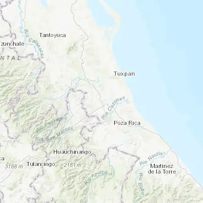 Map showing location of Tihuatlan (20.714490, -97.533350)