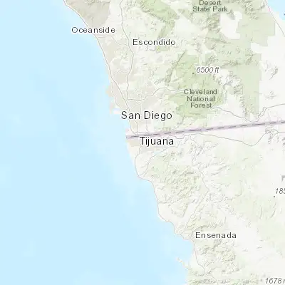 Map showing location of Tijuana (32.502700, -117.003710)