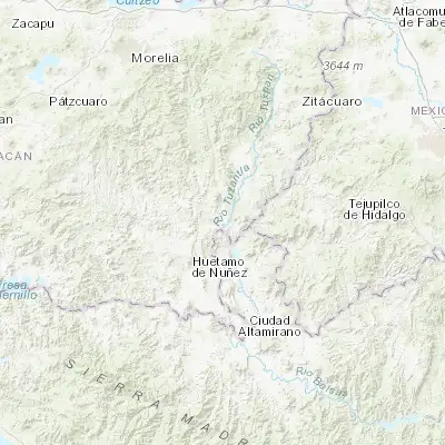 Map showing location of Tiquicheo (18.903010, -100.737310)