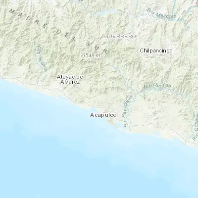 Map showing location of Tixtlancingo (17.057800, -99.961770)