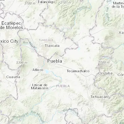 Map showing location of Tlacamilco (19.075900, -97.916400)