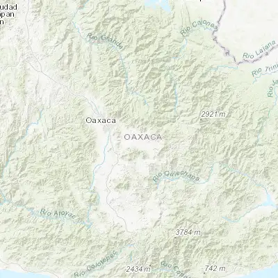 Map showing location of Tlacolula de Matamoros (16.954710, -96.475900)