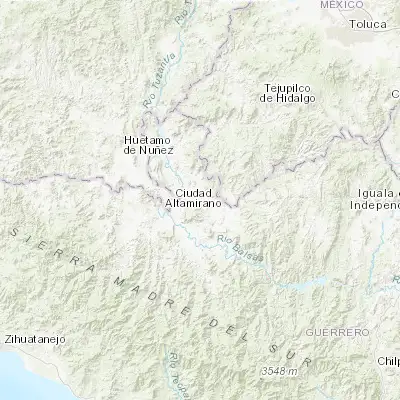Map showing location of Tlalchapa (18.410270, -100.476230)