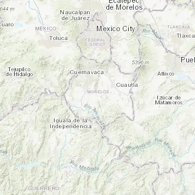Map showing location of Tlaltizapán (18.686300, -99.118680)
