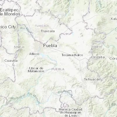 Map showing location of Tlanepantla (18.863100, -97.887010)