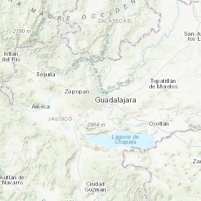 Map showing location of Tlaquepaque (20.640910, -103.293270)
