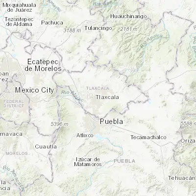 Map showing location of Tlatempan (19.331670, -98.203060)
