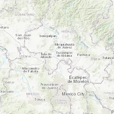 Map showing location of Tlaxcoapan (20.091630, -99.220420)