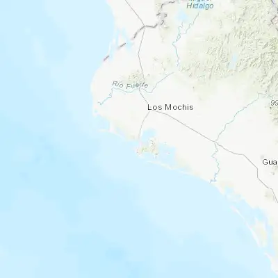 Map showing location of Topolobampo (25.600840, -109.052300)