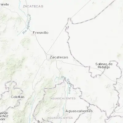 Map showing location of Trancoso (22.735420, -102.366970)