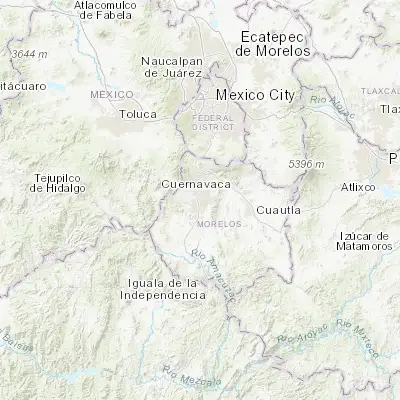 Map showing location of Tres de Mayo (18.868610, -99.208330)