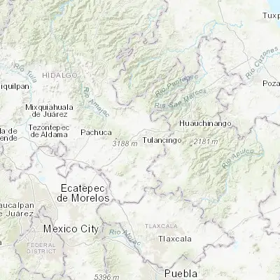 Map showing location of Tulancingo (20.083550, -98.362880)