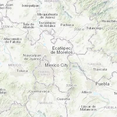 Map showing location of Tulantongo (19.531590, -98.874640)