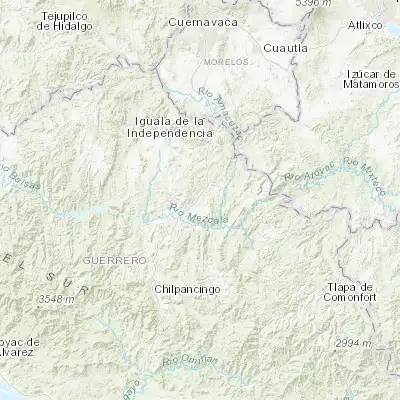 Map showing location of Tulimán (18.028650, -99.255720)