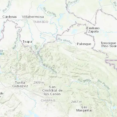 Map showing location of Tumbala (17.277460, -92.317000)