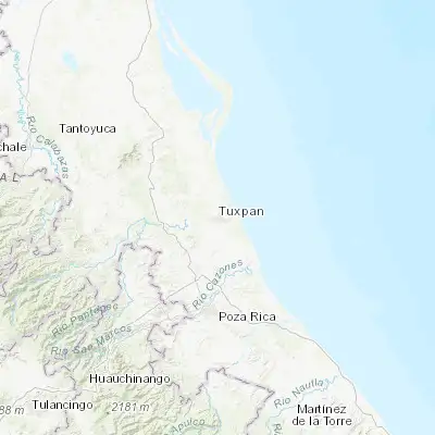 Map showing location of Túxpam de Rodríguez Cano (20.957770, -97.408050)