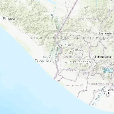 Map showing location of Tuxtla Chico (14.939450, -92.167300)