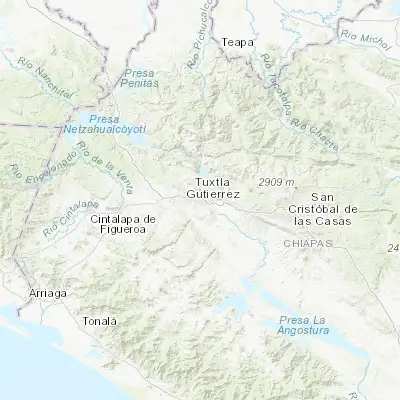 Map showing location of Tuxtla (16.759730, -93.113080)