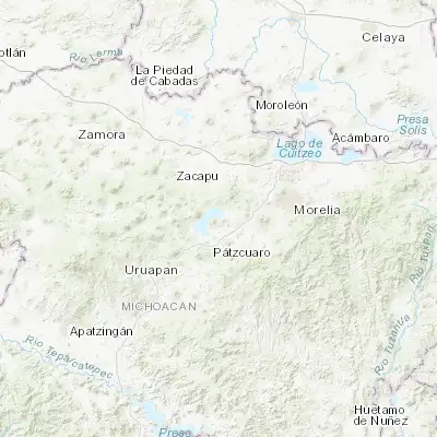 Map showing location of Tzintzuntzán (19.628470, -101.578310)
