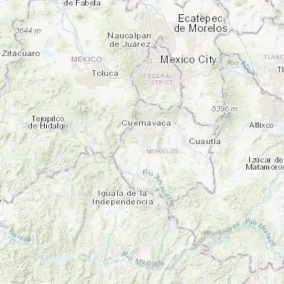 Map showing location of Unidad Habitacional José María Morelos y Pavón (18.820280, -99.262220)