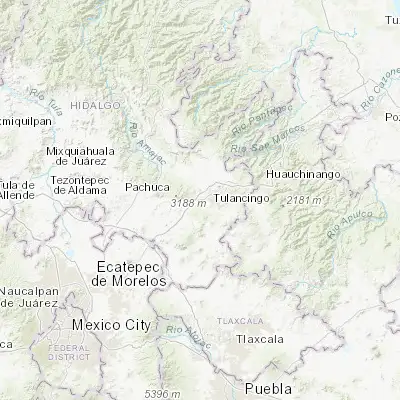 Map showing location of Unidades Habitacionales (20.063890, -98.420560)