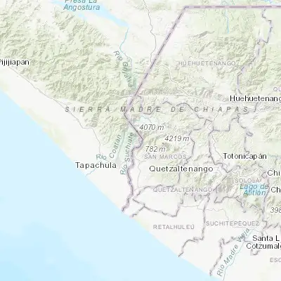 Map showing location of Unión Juárez (15.062790, -92.080680)