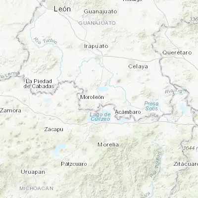 Map showing location of Uriangato (20.140850, -101.182510)