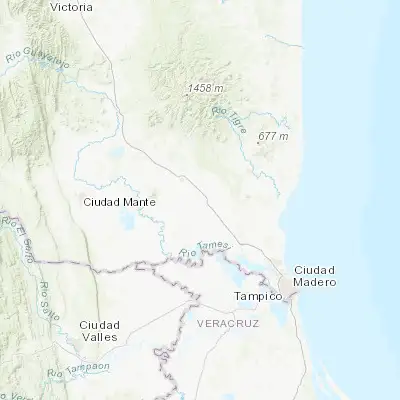 Map showing location of Ursulo Galván (22.727790, -98.321910)