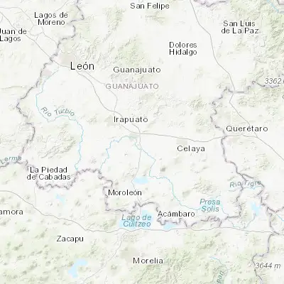 Map showing location of Valtierrilla (20.532440, -101.127610)