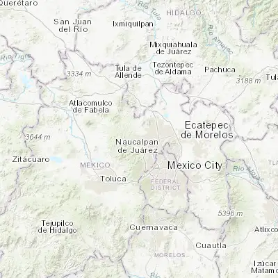 Map showing location of Veintidós de Febrero (19.611390, -99.346670)