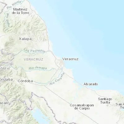Map showing location of Veracruz (19.180950, -96.142900)
