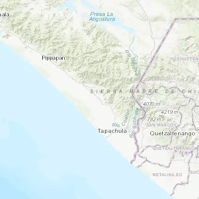 Map showing location of Villa Comaltitlán (15.213970, -92.576590)