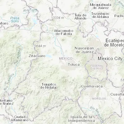 Map showing location of Villa de Almoloya de Juárez (19.369150, -99.758360)