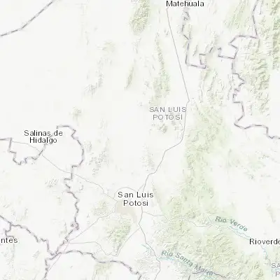 Map showing location of Villa de Arista (22.642520, -100.848080)