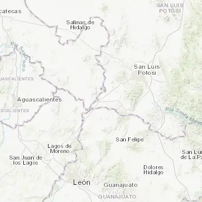 Map showing location of Villa de Arriaga (21.909170, -101.382230)