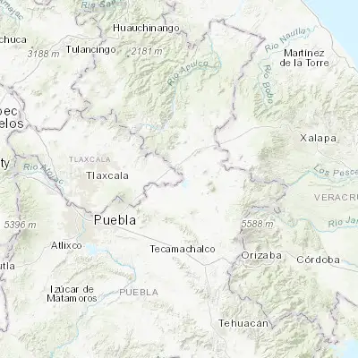 Map showing location of Villa de El Carmen Tequexquitla (19.324260, -97.653500)