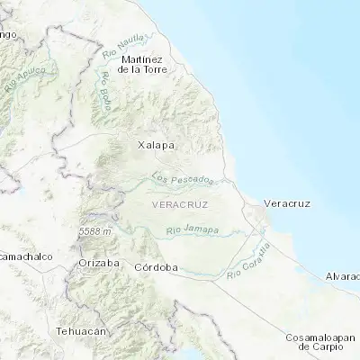 Map showing location of Villa Emiliano Zapata (19.363530, -96.657760)