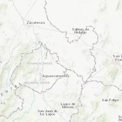 Map showing location of Villa García (22.161690, -101.955560)