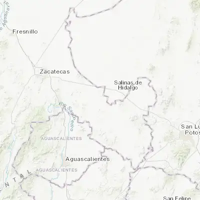 Map showing location of Villa González Ortega (22.512220, -101.916160)