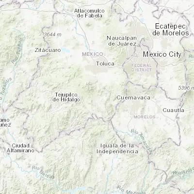 Map showing location of Villa Guerrero (18.962110, -99.640610)