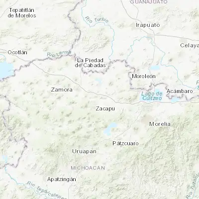 Map showing location of Villa Jiménez (19.923060, -101.746940)