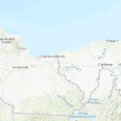 Map showing location of Villa la Venta (18.098630, -94.045930)