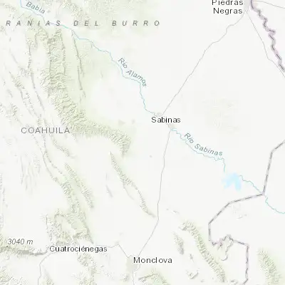 Map showing location of Villa Las Esperanzas (27.742740, -101.352950)