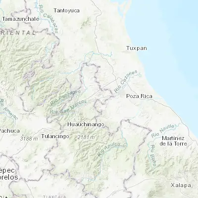Map showing location of Villa Lázaro Cárdenas (20.461930, -97.700240)
