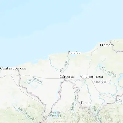 Map showing location of Villa Tecolutilla (18.283380, -93.333980)