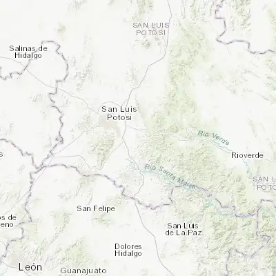Map showing location of Villa Zaragoza (22.037160, -100.730880)