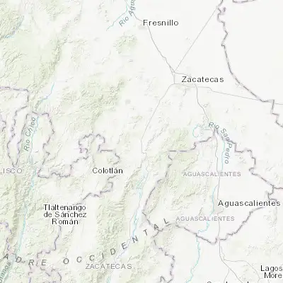 Map showing location of Villanueva (22.355270, -102.882640)
