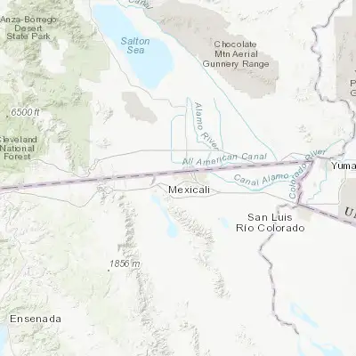 Map showing location of Viñas del Sol (32.626940, -115.546670)