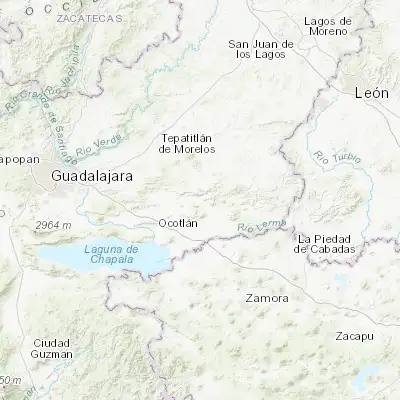 Map showing location of Vistas del Maguey [Fraccionamiento] (20.528060, -102.523330)